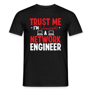 Network Engineer Funny Network Engineering - Männer T-Shirt - Schwarz - Vorne - AI Model Male 178 light (178cm)