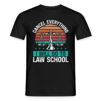 Law School Graduate Law Student Future Lawyer - Men's T-Shirt - black - Front - AI Model Male 178 light (178cm)