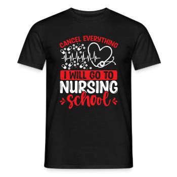 Nursing Student I will go to Nursing School - Men's T-Shirt - black - Front - AI Model Male 178 light (178cm)