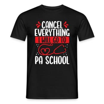Étudiant PA J’irai à l’école d’adjoint au médecin - T-shirt homme - noir - Devant - AI Model Male 178 light (178cm)