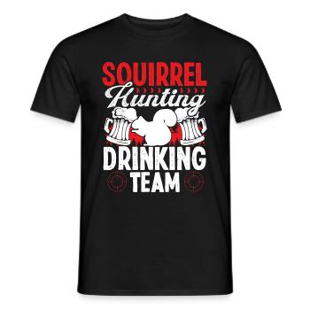 Technicien en enlèvement d’écureuils Drinking Team Hunter - T-shirt homme - noir - Devant - AI Model Male 178 light (178cm)