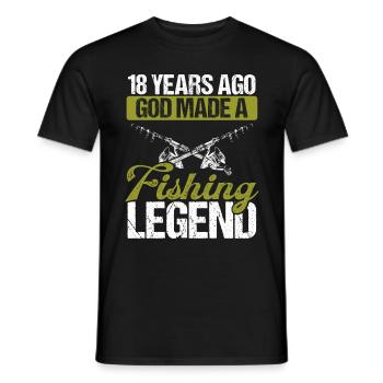 18 Year Old Fishing Legend Rod 18 Fisherman - Men's T-Shirt - black - Front - AI Model Male 178 light (178cm)