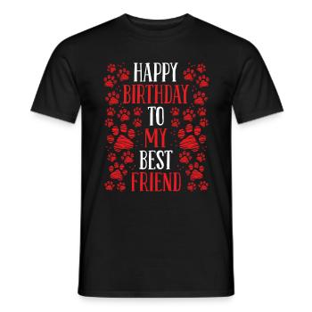 Birthday Dogs Dog Lover Dog Mom Birthday Dog Dad - Männer T-Shirt - Schwarz - Vorne - AI Model Male 178 light (178cm)