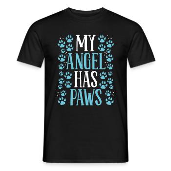 Perte du chat Mon ange a des pattes Souvenir du chat - T-shirt homme - noir - Devant - AI Model Male 178 light (178cm)