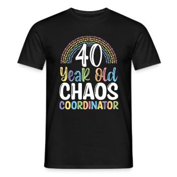 40 Year Old Chaos Daycare Provider 40 Birthday - Men's T-Shirt - black - Front - AI Model Male 178 light (178cm)