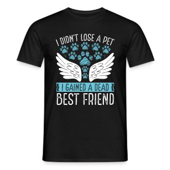 Perte d’un chien d’un ami de compagnie d’un chien Grief Souvenir - T-shirt homme - noir - Devant - AI Model Male 178 light (178cm)