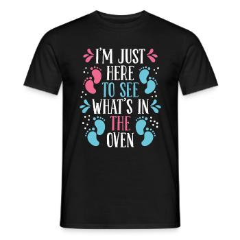 Annonce de grossesse du genre Révéler le genre - T-shirt homme - noir - Devant - AI Model Male 178 light (178cm)