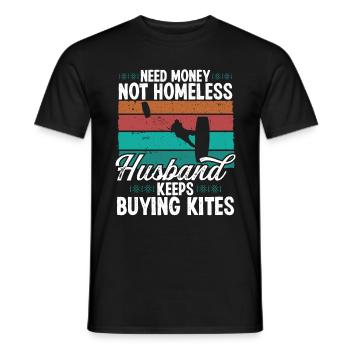 Kitesurf Vintage KitesurfIng Rétro Kitesurfer - T-shirt homme - noir - Devant - AI Model Male 178 light (178cm)