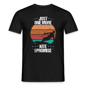 Kitesurfing Just one more Kite I promise Vintage - Men's T-Shirt - black - Front - AI Model Male 178 light (178cm)