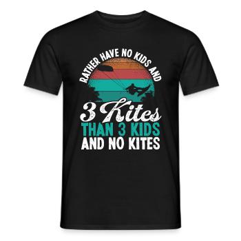 Kitesurfing Kitebaorder Humor Vintage Kiteboarding - Men's T-Shirt - black - Front - AI Model Male 178 light (178cm)
