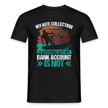 Kiteboarding Vintage Kite Collection Kitesurfing - Männer T-Shirt - Schwarz - Vorne - AI Model Male 178 light (178cm)