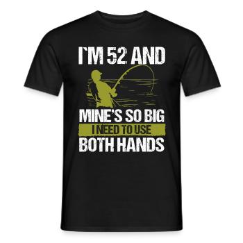 52 Year Old Fishing Lure Fisherman Rod Funny 52 - Männer T-Shirt - Schwarz - Vorne - AI Model Male 178 light (178cm)