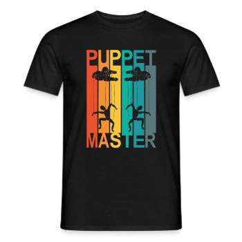 Bauchredner und Marionetten - Männer T-Shirt - Schwarz - Vorne - AI Model Male 178 light (178cm)