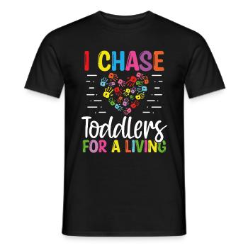 Fournisseur de garderie Chase Toddlers Childcare Teacher - T-shirt homme - noir - Devant - AI Model Male 178 light (178cm)