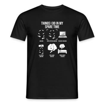 Ce que je fais pendant mon temps libre, jongler - T-shirt homme - noir - Devant - AI Model Male 178 light (178cm)