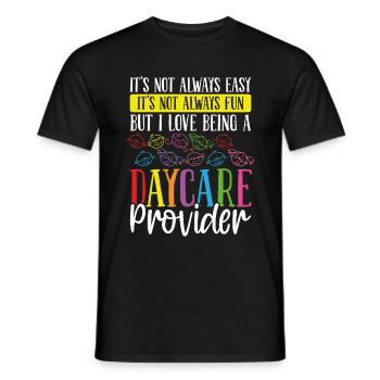 Daycare Provider Child Care Childcare Teacher - Men's T-Shirt - black - Front - AI Model Male 178 light (178cm)