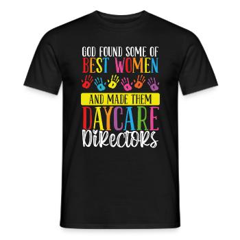 Enseignante de garderie meilleures directrices de garderie - T-shirt homme - noir - Devant - AI Model Male 178 light (178cm)