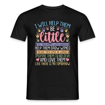 Fournisseur de services de garde Aidez-les Éducateurs en garde d’enfants - T-shirt homme - noir - Devant - AI Model Male 178 light (178cm)