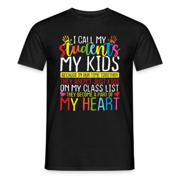 Garderie Provier Mes enfants Humour Garderie Enseignante - T-shirt homme - noir - Devant - AI Model Male 178 light (178cm)