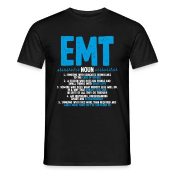 EMT Ambulance Healthcare Professional Paramedic - Men's T-Shirt - black - Front - AI Model Male 178 light (178cm)