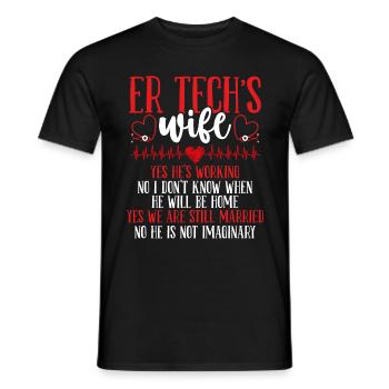Emergency Room Nurse Wife ER Nurse ER Technician - Men's T-Shirt - black - Front - AI Model Male 178 light (178cm)
