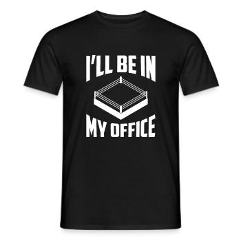 I'll Be In My Office, Lustig Boxen - Männer T-Shirt - Schwarz - Vorne - AI Model Male 178 light (178cm)