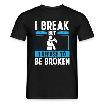 Funny Leg Amputee be broken Amputated Leg Survivor - Men's T-Shirt - black - Front - AI Model Male 178 light (178cm)
