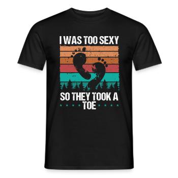 Amputated Toe Survivor Toe Amputated Survivor - Men's T-Shirt - black - Front - AI Model Male 178 light (178cm)