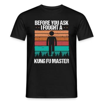 Leg Amputee Vintage Humor Sarcasm Amputated Leg - Men's T-Shirt - black - Front - AI Model Male 178 light (178cm)