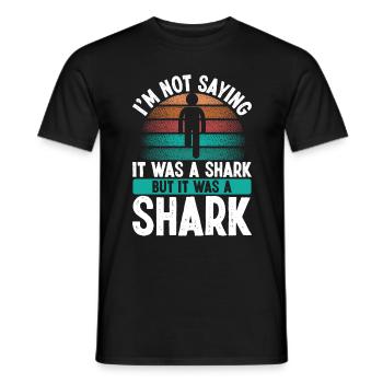 Funny Leg Amputee It was a Amputated Leg Survivor - Men's T-Shirt - black - Front - AI Model Male 178 light (178cm)