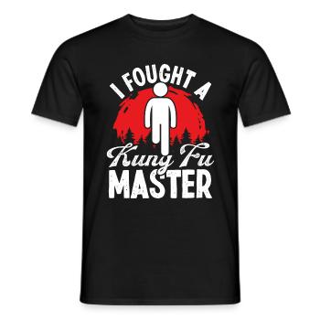 Funny Leg Amputee Survivor Humor Amputated Leg - Men's T-Shirt - black - Front - AI Model Male 178 light (178cm)