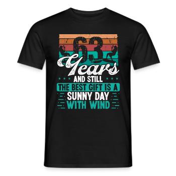 63 Year Old Kitesurfer Kiteboarding 63 Birthday - Männer T-Shirt - Schwarz - Vorne - AI Model Male 178 light (178cm)