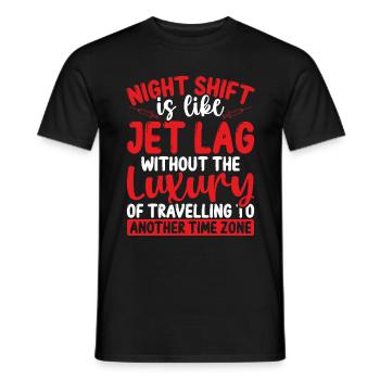Infirmière de nuit Décalage horaire RN AIIC Infirmière infirmière infirmière - T-shirt homme - noir - Devant - AI Model Male 178 light (178cm)