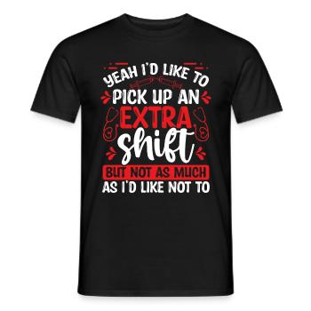 Night Shift Nurse Extra Shift RN CNA Nursing - Men's T-Shirt - black - Front - AI Model Male 178 light (178cm)