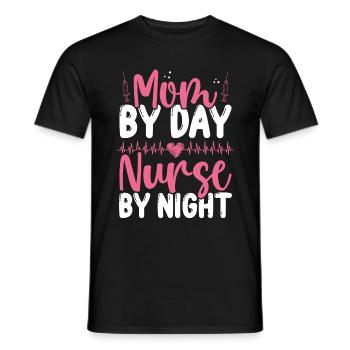 INFIRMIÈRE de l’AIIC Maman infirmière de nuit Infirmière Maman - T-shirt homme - noir - Devant - AI Model Male 178 light (178cm)