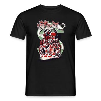 Hip Hop Raver Sprayer - Men's T-Shirt - black - Front - AI Model Male 178 light (178cm)