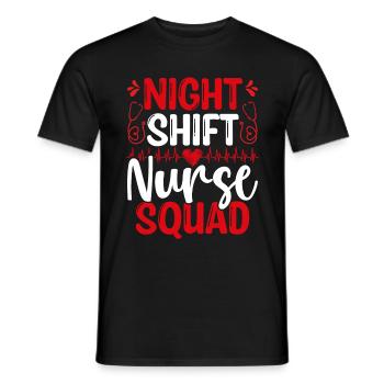 Escouade d’infirmières de nuit INFIRMIÈRE INFIRMIÈRE infirmière de l’AIIC - T-shirt homme - noir - Devant - AI Model Male 178 light (178cm)