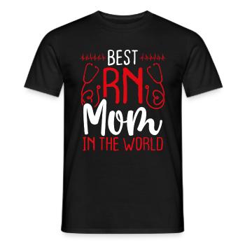 Nurse Best RN Work Mom CNA Mothers Day Nursing - Men's T-Shirt - black - Front - AI Model Male 178 light (178cm)