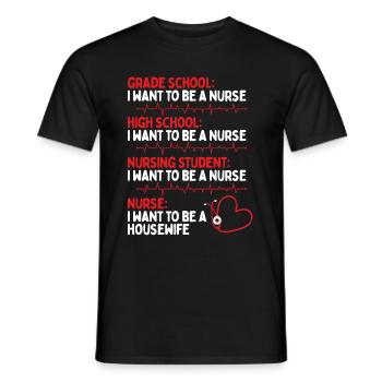 Nurse Nursing School Graduation Funny RN CNA - Men's T-Shirt - black - Front - AI Model Male 178 light (178cm)