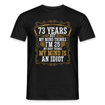 73 ans Drôle d’anniversaire Idée Humour 73 Anniversaire - T-shirt homme - noir - Devant - AI Model Male 178 light (178cm)