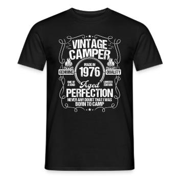 1976 Camper Mountains Scout Scouting Camping 1976 - Men's T-Shirt - black - Front - AI Model Male 178 light (178cm)