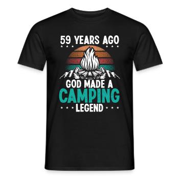 59 Year Old Camping Legend Scout 59Birthday Camper - Männer T-Shirt - Schwarz - Vorne - AI Model Male 178 light (178cm)