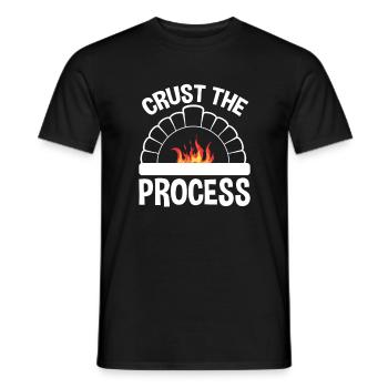 Crust The Process, Sourdough Bread Baker - Men's T-Shirt - black - Front - AI Model Male 178 light (178cm)