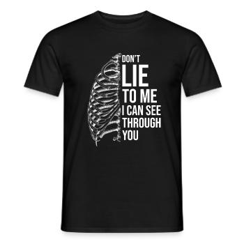 Ne me mens pas, je peux voir à travers toi, radiologue - T-shirt homme - noir - Devant - AI Model Male 178 light (178cm)
