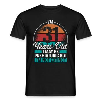 31 Idée d’anniversaire Hommes Anniversaires Drôle 31 ans - T-shirt homme - noir - Devant - AI Model Male 178 light (178cm)