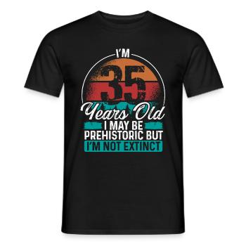 35 Birthday Idea Men Birthdays Funny 35 Year Old - Männer T-Shirt - Schwarz - Vorne - AI Model Male 178 light (178cm)