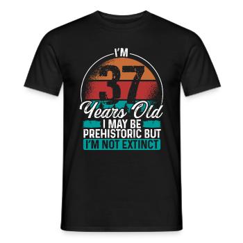 37 Birthday Idea Men Birthdays Funny 37 Year Old - Männer T-Shirt - Schwarz - Vorne - AI Model Male 178 light (178cm)