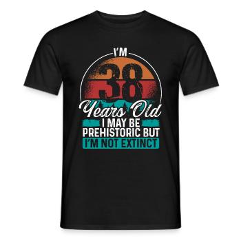 38 Birthday Idea Men Birthdays Funny 38 Year Old - Männer T-Shirt - Schwarz - Vorne - AI Model Male 178 light (178cm)