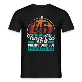 46 Idée d’anniversaire Hommes Anniversaires Drôle 46 ans - T-shirt homme - noir - Devant - AI Model Male 178 light (178cm)