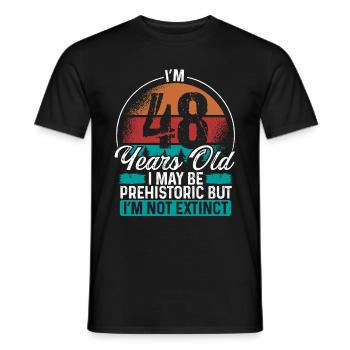 48 Birthday Idea Men Birthdays Funny 48 Year Old - Männer T-Shirt - Schwarz - Vorne - AI Model Male 178 light (178cm)